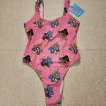 Barbie California Dream Pink One Piece Swim Suit Bathing Suit M