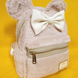 Minnie Mouse Faux Fur Bow Ears Mini Backpack