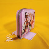 Loungefly Disney Princess Group Mulan Belle Ariel Tiana Pink Zip Wallet