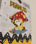 Peanuts Snoopy Rainy Day Mushroom Floral Enamel Pin