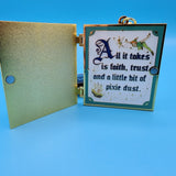Peter Pan You Can Fly Story Book Hinged Keychain Charm