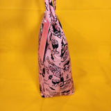 Betsey Johnson Pink Cheese Plate Wine Bottle Insulated Lunch Tote Bag