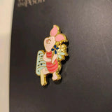 Winnie the Pooh Piglet Mushroom Flower Enamel Pin