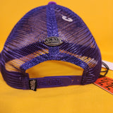 Von Dutch Purple & Yellow Velvet Trucker Hat Logo Snapback Unisex Grape Crush