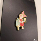 Winnie the Pooh Piglet Mushroom Flower Enamel Pin