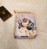 Beauty and the Beast Dancing Pastel Art Zip Around Wallet