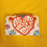 Loungefly The Beatles All You Need Is Love Flap Embroidered Wallet