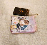Beauty and the Beast Dancing Pastel Art Zip Around Wallet