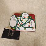 Big Hero 6 Baymax Holiday Lights Plaid Christmas Zip Wallet