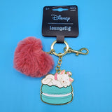 The Aristocats Marie Macaron Heart Pom Pom Multi Charm Keychain