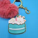The Aristocats Marie Macaron Heart Pom Pom Multi Charm Keychain