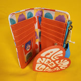 Loungefly The Beatles All You Need Is Love Flap Embroidered Wallet