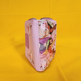 Loungefly Disney Princess Group Mulan Belle Ariel Tiana Pink Zip Wallet