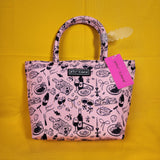 Betsey Johnson Pink Cheese Plate Wine Bottle Insulated Lunch Tote Bag