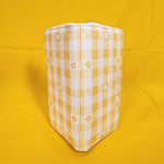 Betsey Johnson Yellow Flower Gingham Spring time Wallet Wristlet Zip Around