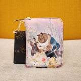 Beauty and the Beast Dancing Pastel Art Zip Around Wallet