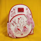 Loungefly Disney Alice in Wonderland Tonal Alice Floral Mini Backpack