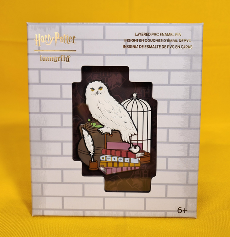 Harry Potter Hedwig Owl Layered PVC Books LE 3" Pin