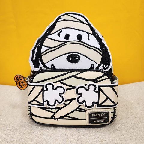 Peanuts Snoopy Halloween Mummy Costume Glow in the Dark Mini Backpack