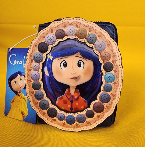 Loungefly Coraline Portal Button Frame Lenticular Zip Wallet