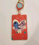 Lilo and Stitch Angel Valentines Day Lanyard ID Holder