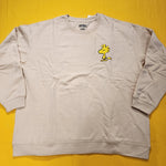 Snoopy & Woodstock Two-Sided Crewneck Sweatshirt Beige Adult 2XL