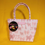Betsey Johnson Pink Ribbon Bow Insulated Lunch Tote Bag