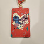 Lilo and Stitch Angel Valentines Day Lanyard ID Holder