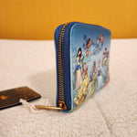 Princess Group Reading Books Zip Around Wallet Blue