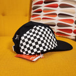 Literally Dead 5 Panel Halloween Black & White Checkered Baseball Cap