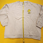Snoopy & Woodstock Two-Sided Crewneck Sweatshirt Beige Adult 2XL