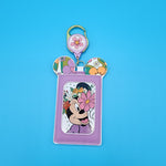 Loungefly Disney Minnie Mouse Ears Floral Spring Retractable Lanyard ID Holder