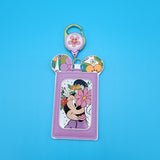 Loungefly Disney Minnie Mouse Ears Floral Spring Retractable Lanyard ID Holder
