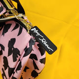 Betsey Johnson Pink Black Ribbon Bow Zip Top Insulated Lunch Tote Lunch Bag NEW