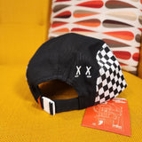 Literally Dead 5 Panel Halloween Black & White Checkered Baseball Cap