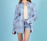 Cakeworthy Disney Lilo and Stitch Blue Flannel Shirt Unisex Medium