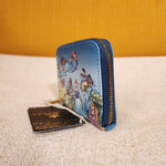 Princess Group Reading Books Zip Around Wallet Blue