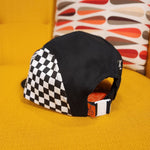 Literally Dead 5 Panel Halloween Black & White Checkered Baseball Cap