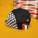 Literally Dead 5 Panel Halloween Black & White Checkered Baseball Cap