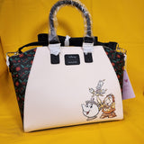 Loungefly Disney Princess Beauty And The Beast Belle Chip Holiday Satchel Bag