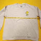 Snoopy & Woodstock Two-Sided Crewneck Sweatshirt Beige Adult 2XL