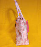 Betsey Johnson Pink Ribbon Bow Insulated Lunch Tote Bag