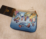 Princess Group Reading Books Zip Around Wallet Blue