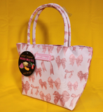 Betsey Johnson Pink Ribbon Bow Insulated Lunch Tote Bag