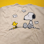 Snoopy & Woodstock Two-Sided Crewneck Sweatshirt Beige Adult 2XL