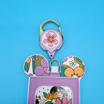Loungefly Disney Minnie Mouse Ears Floral Spring Retractable Lanyard ID Holder