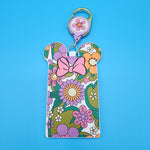 Loungefly Disney Minnie Mouse Ears Floral Spring Retractable Lanyard ID Holder