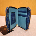 Princess Group Reading Books Zip Around Wallet Blue