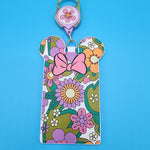 Loungefly Disney Minnie Mouse Ears Floral Spring Retractable Lanyard ID Holder