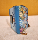 Princess Group Reading Books Zip Around Wallet Blue